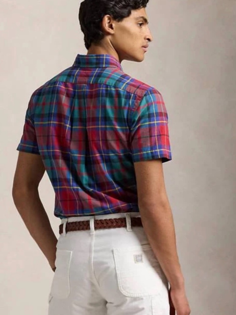 Vintage LandsEnd Plaid Short Sleeve Shirt | Multicolor | Size XLarge